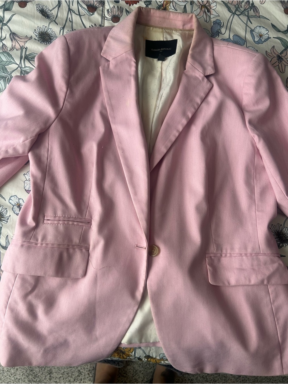 Banana Republic Light Pink Women's Single-Button Blazer